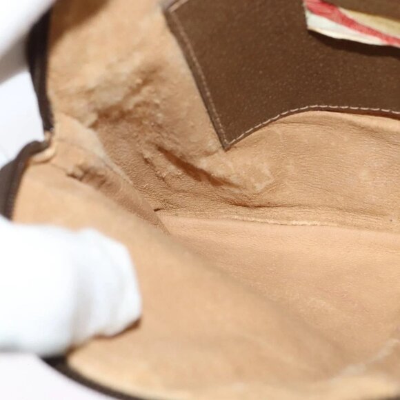 GUCCI GG Supreme Web Sherry Line Shoulder Bag PVC Beige 98 02 047 Auth BA4583 - Picture 12 of 16